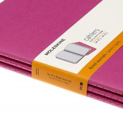 Set 3 caiete - Moleskine Cahier - X-Large, Ruled - Kinetic Pink thumbnail