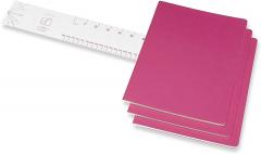 Set 3 caiete - Moleskine Cahier - X-Large, Ruled - Kinetic Pink thumbnail