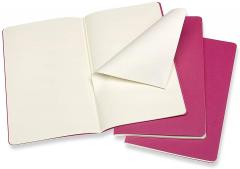 Set 3 caiete - Moleskine Cahier - Large, Plain - Kinetic Pink thumbnail