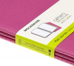 Set 3 caiete - Moleskine Cahier - Large, Plain - Kinetic Pink thumbnail