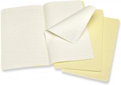 Set 3 jurnale - Moleskine Cahier - Cardboard Cover, Large, Ruled - Tender Yellow thumbnail