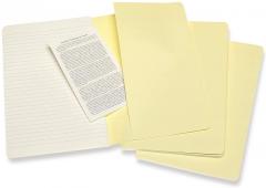 Set 3 jurnale - Moleskine Cahier - Cardboard Cover, Large, Ruled - Tender Yellow thumbnail