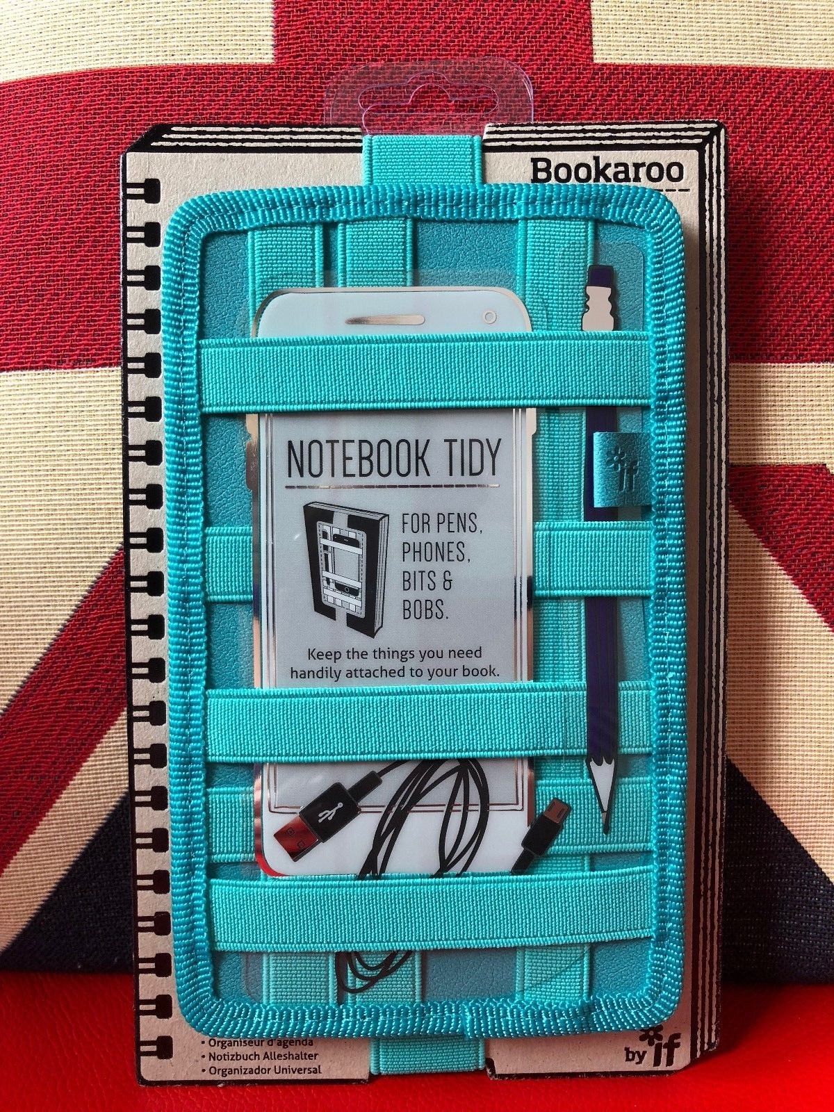 Suport elastic pentru carnet - Tidy - Turquoise