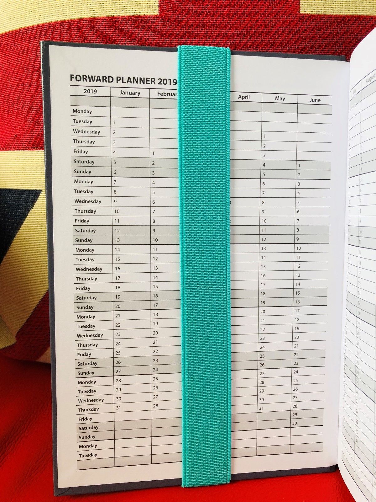 Suport elastic pentru carnet - Tidy - Turquoise