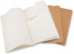 Set 3 caiete - Moleskine Cahier - Pocket, Plain - Kraft Brown thumbnail