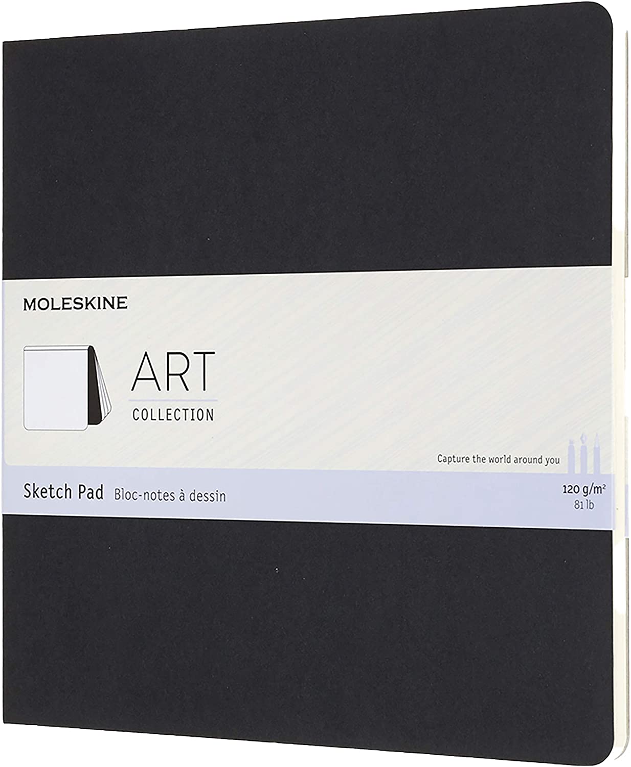 Carnet schite - Moleskine Art - Square, Plain - Black