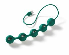 Hub USB cu 4 porturi - Lexon - Dark Green