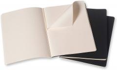Set 3 caiete - Moleskine Cahier - X-Large, Ruled - Black thumbnail