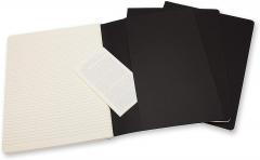 Set 3 caiete - Moleskine Cahier - X-Large, Ruled - Black thumbnail