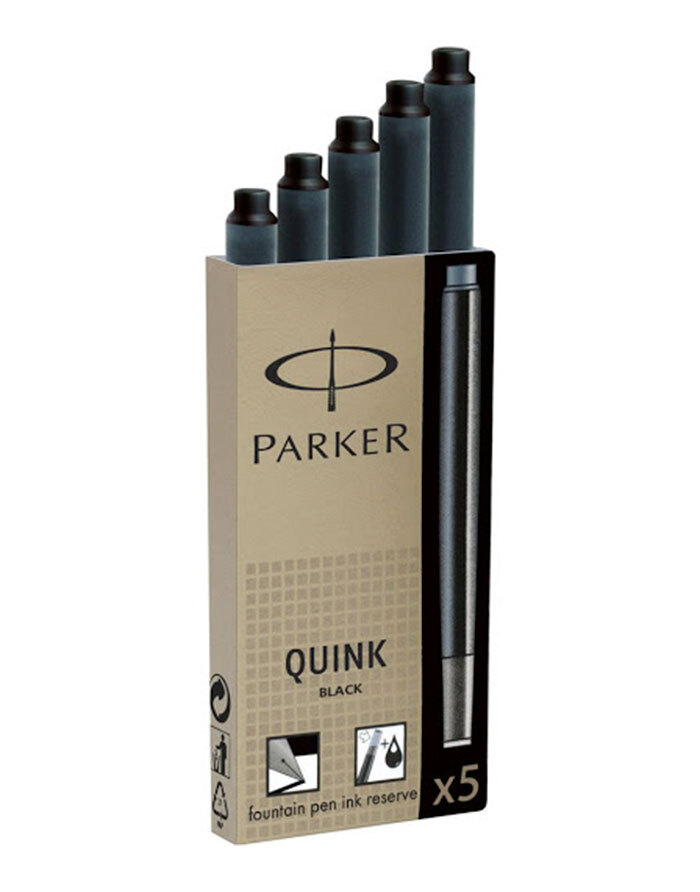 Set cartuse lungi cu cerneala - Quink, Negru