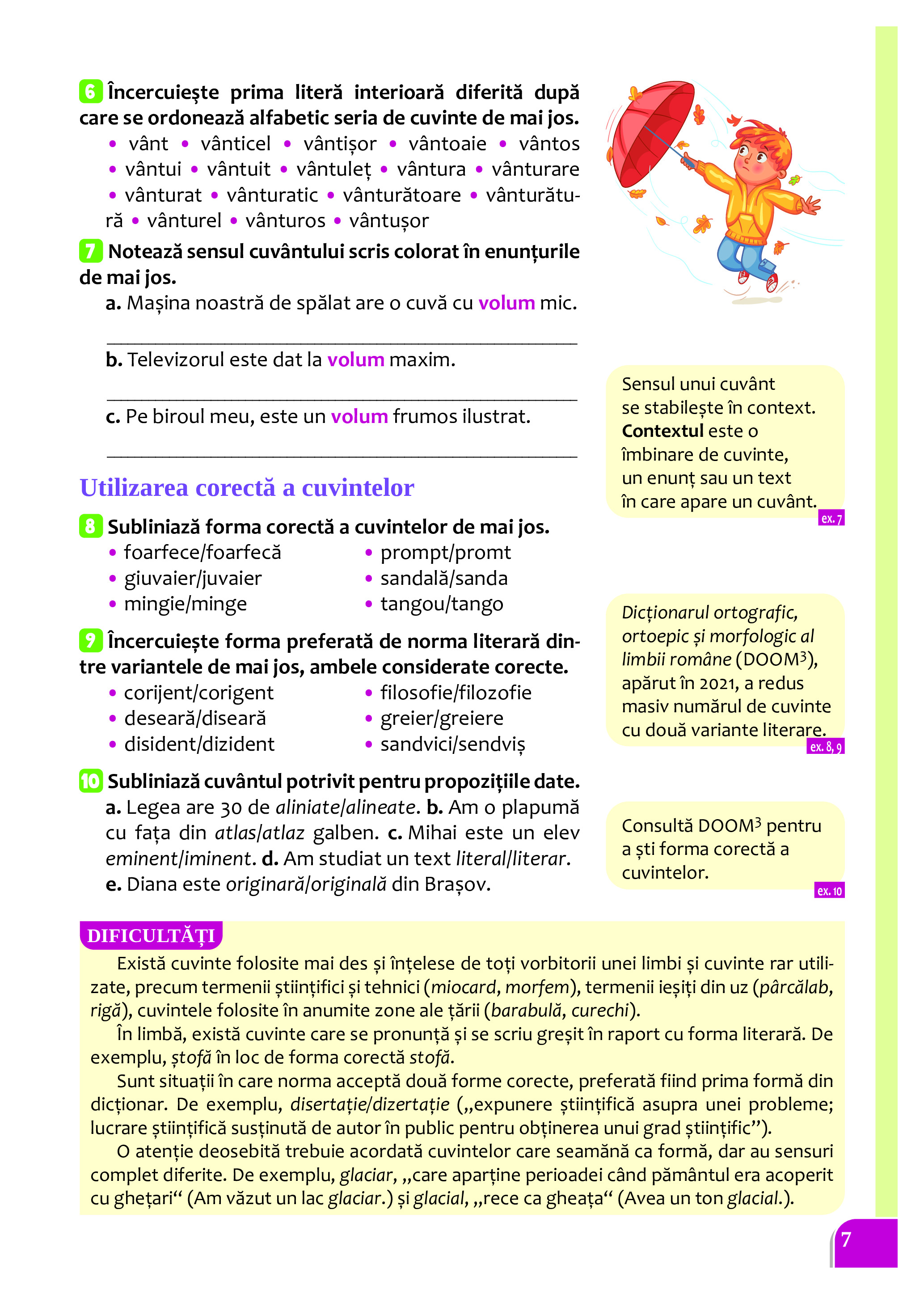 Cartea mea de Gramatica - Clasa a VI-a