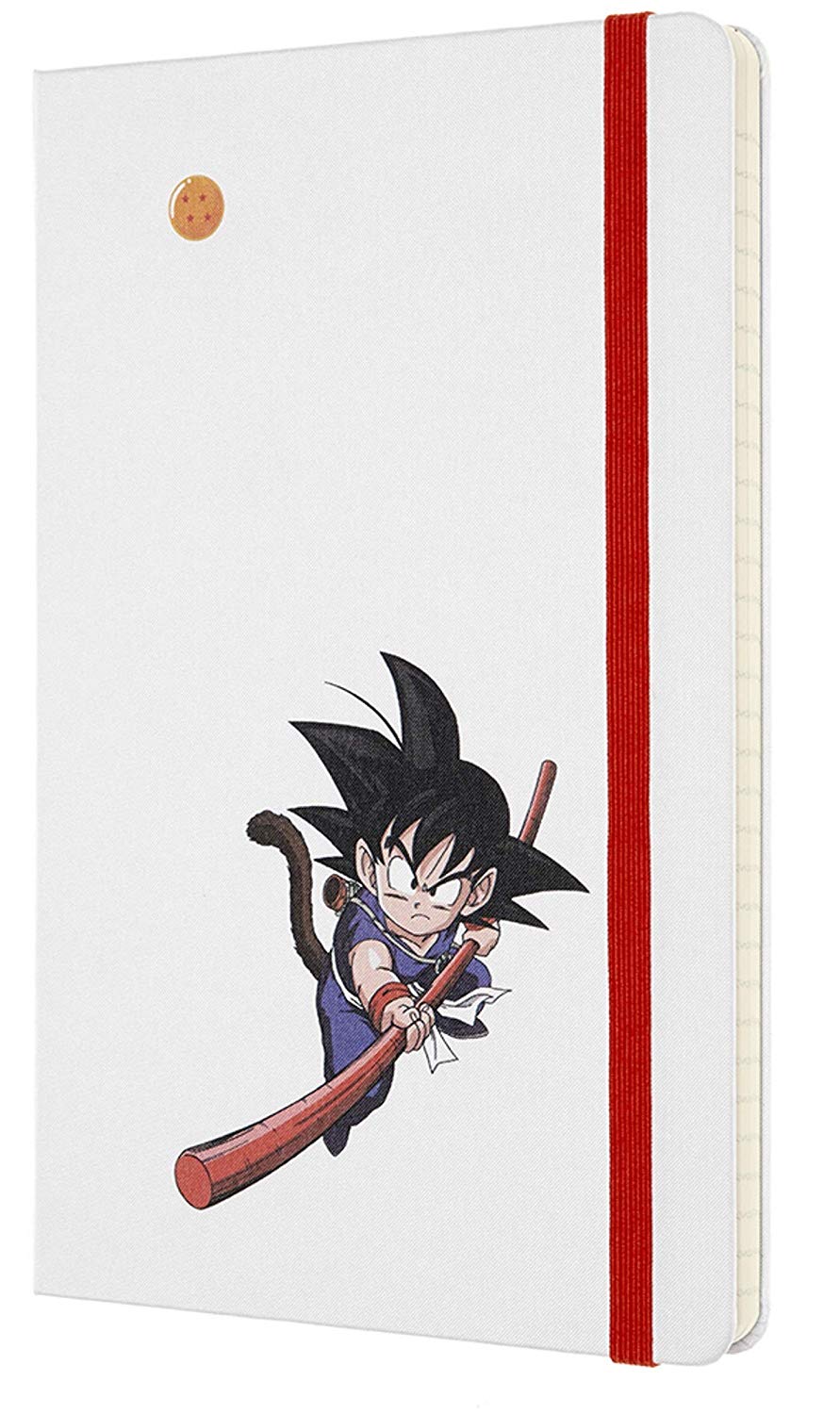 Carnet - Moleskine Dragonball Limited Edition Ruled Notebook - Large, Hard Cover, White - Goku 