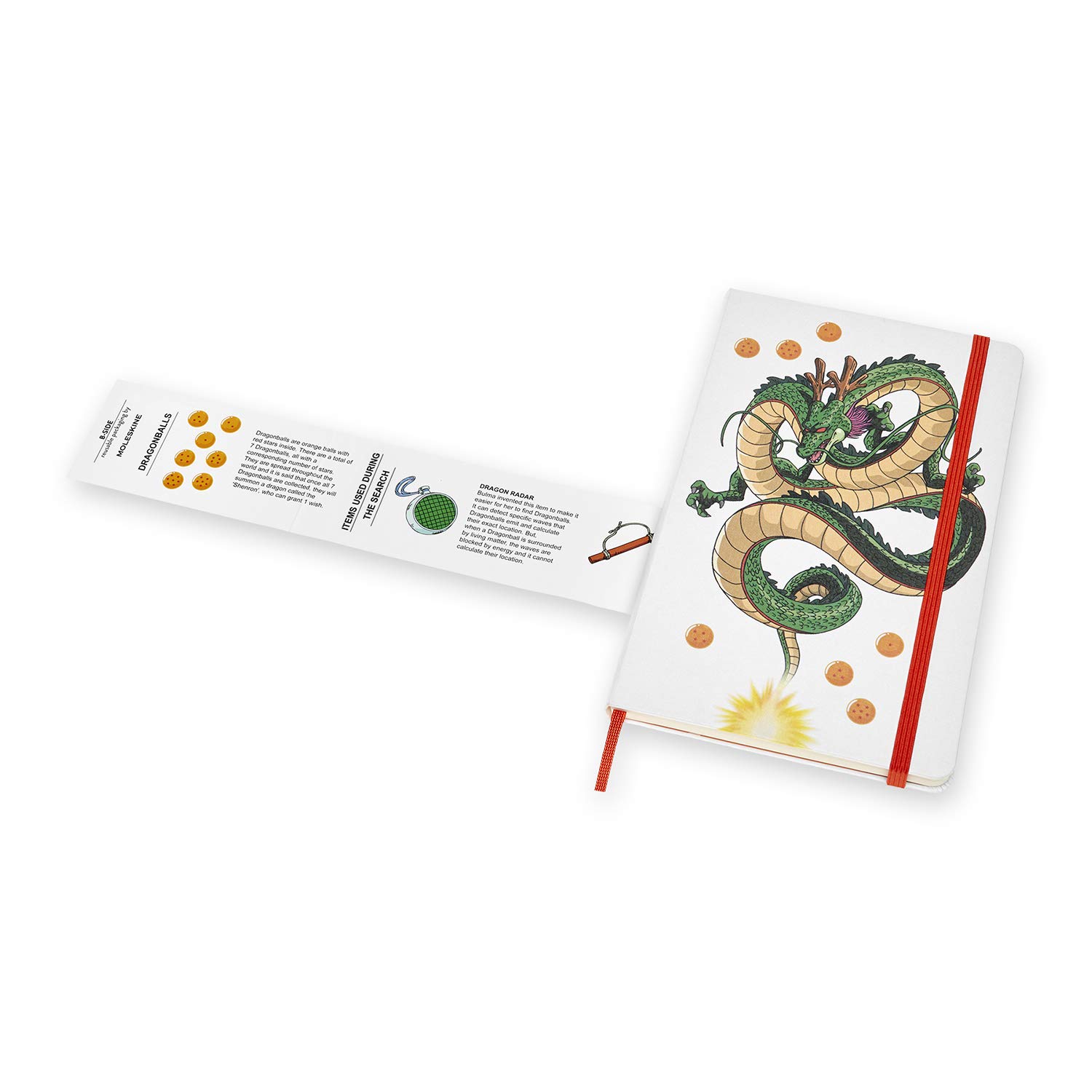 Carnet - Moleskine Dragonball Limited Edition Ruled Notebook - Large, Hard Cover, White - Dragon