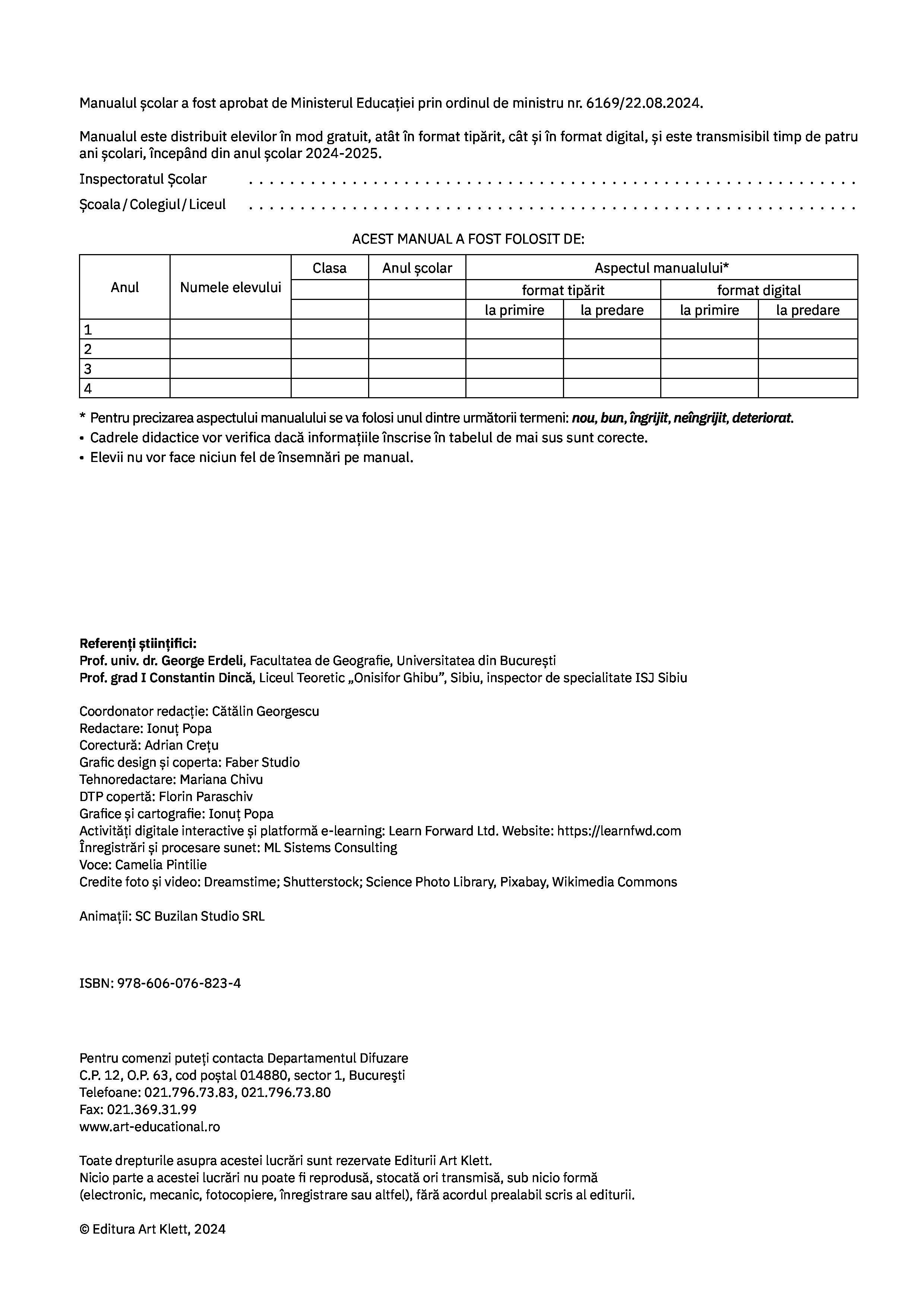 Manual de Geografie - Clasa a VII-a