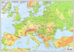 Plansa harta Europa A3 fata/verso