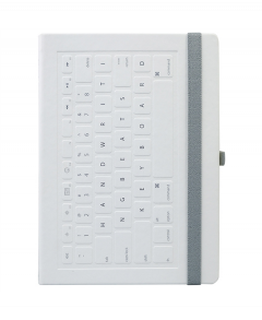Carnet A5 - Keyboard - Alb