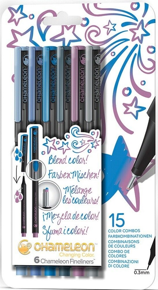 Set 6 carioci fineliner - Culori reci